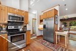 All matching stainless-steel appliances 